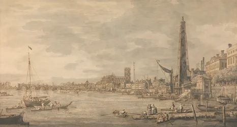Die Stadt Westminster von der Nähe des York Water Gate